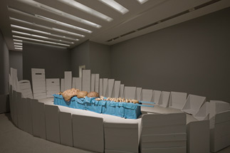 Confrontation. 1978. Wood, latex, and fabric. Collection Solomon R. Guggenheim Museum, New York. Photo © Peter Moore