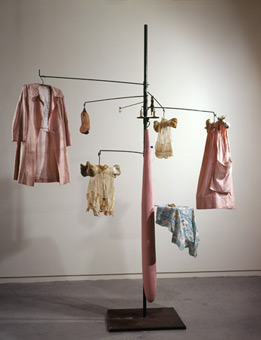 Pink Days and Blue Days. 1997. Steel, fabric, bone, mixed media. Collection Whitney Museum of American Art, New York