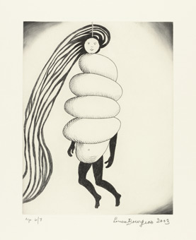 Spiral Woman from La Réparation. 2003. Drypoint and engraving