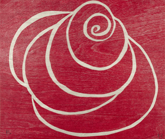 Untitled from Spirals. 2005. Woodcut