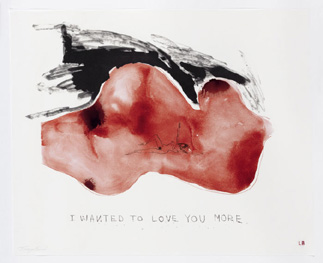 Do Not Abandon Me. 2009. Collaboration with Tracey Emin. Digital print, with ink additions, on fabric