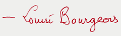 Louise Bourgeois signature