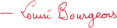 Louise Bourgeois signature