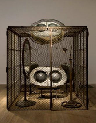 Cell (Eyes and Mirrors). 1989–93. Marble, mirrors, steel, and glass