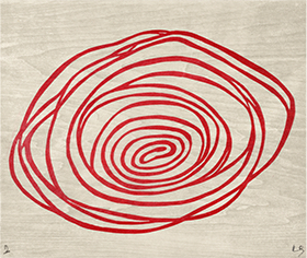 Untitled, from the series, Spirals. 2005. Woodcut